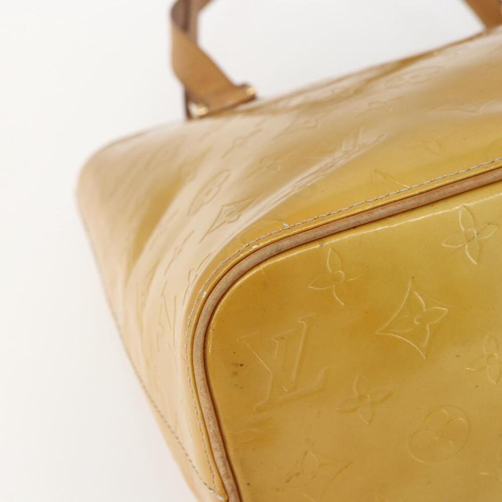 LOUIS VUITTON Monogram Vernis Houston Hand Bag Beige M91004 LV Auth ka1387 - Picture 14 of 16
